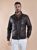 Giubbotto Barba pelle marrone vermont