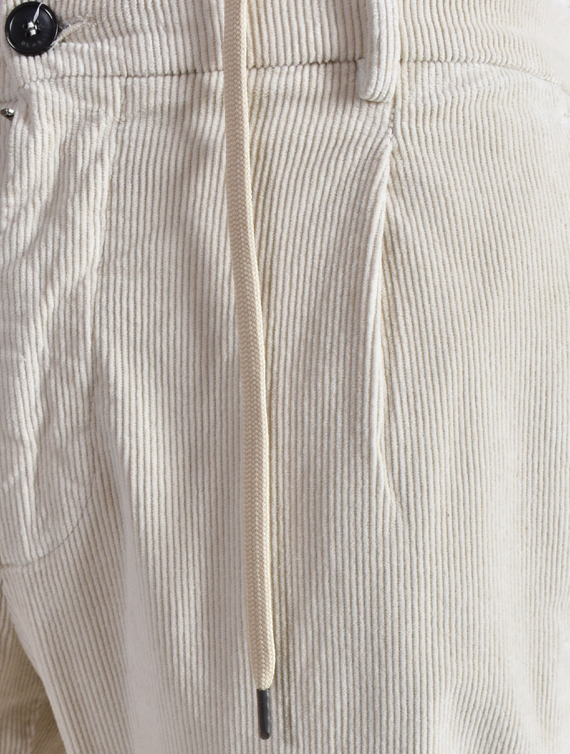 Pantalone Be Able riccardo velluto bianco panna 