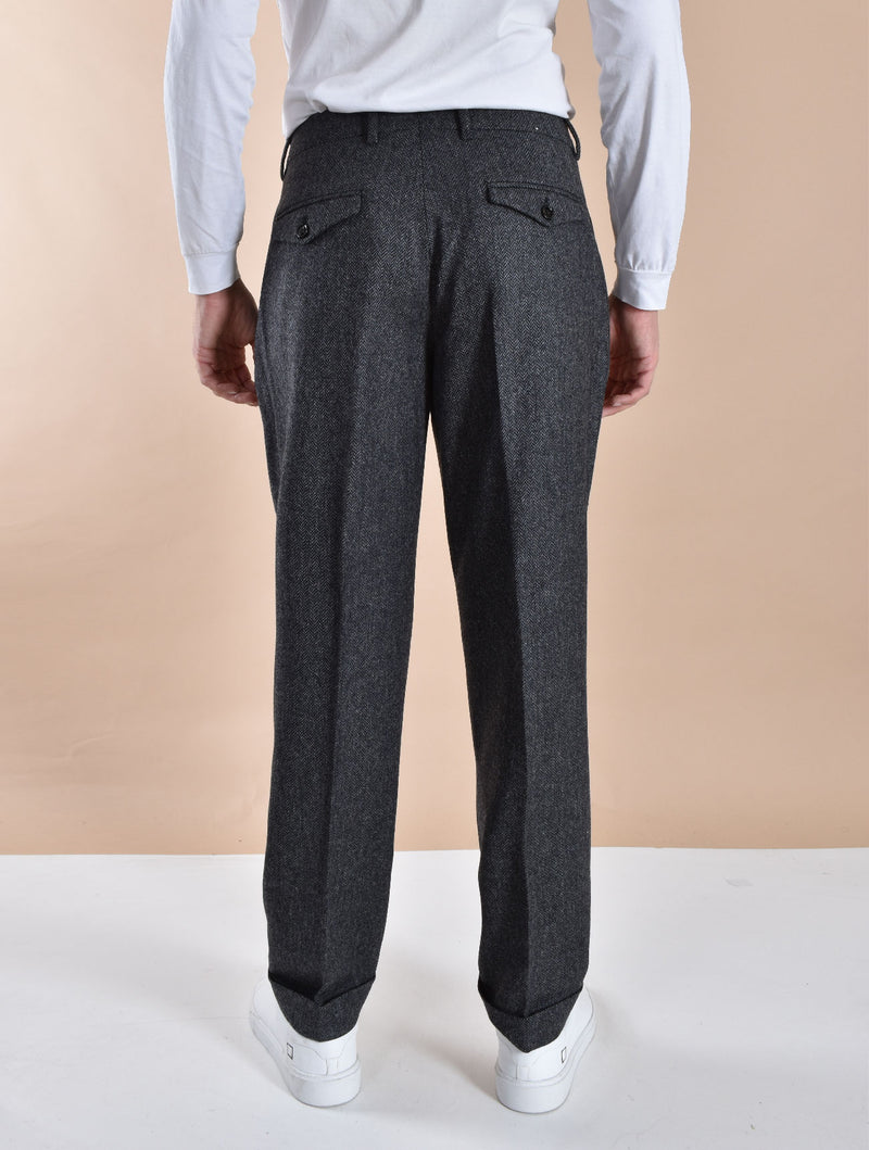 Pantalone Berwich negroni spigato grigio 