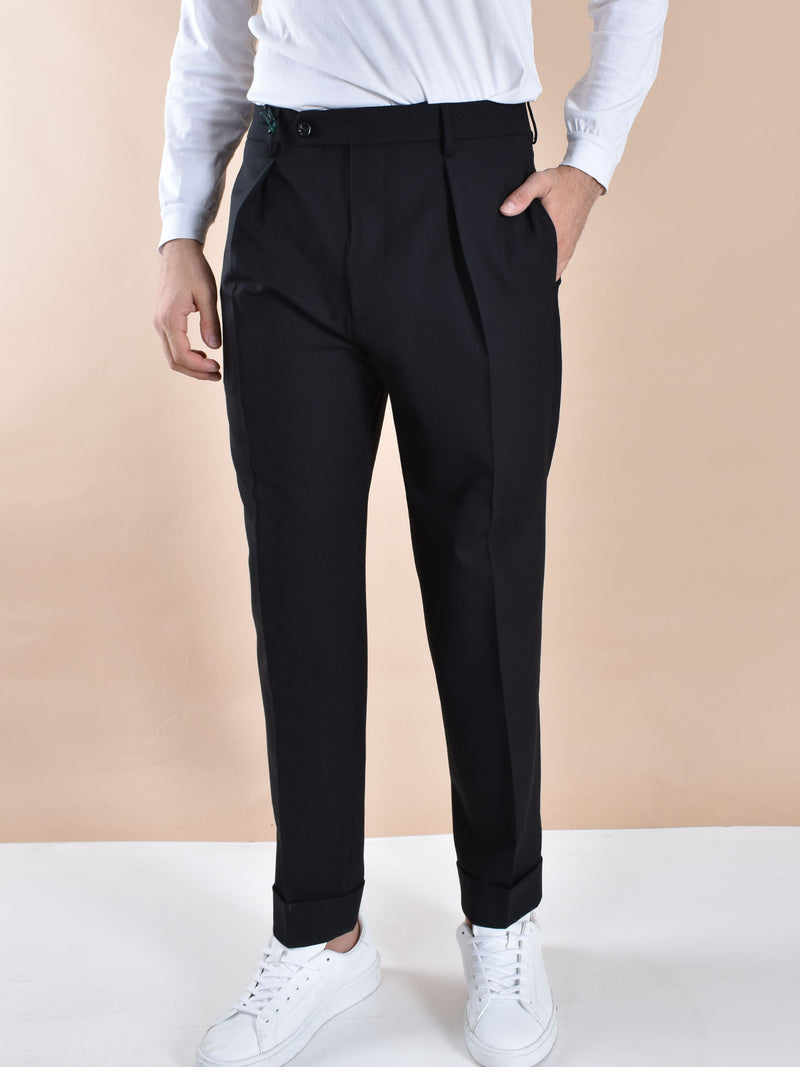 Pantalone Berwich nero chiaia 