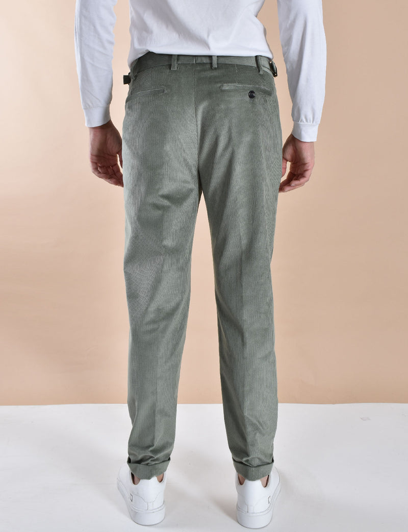 Pantalone Berwich retro velluto verde 