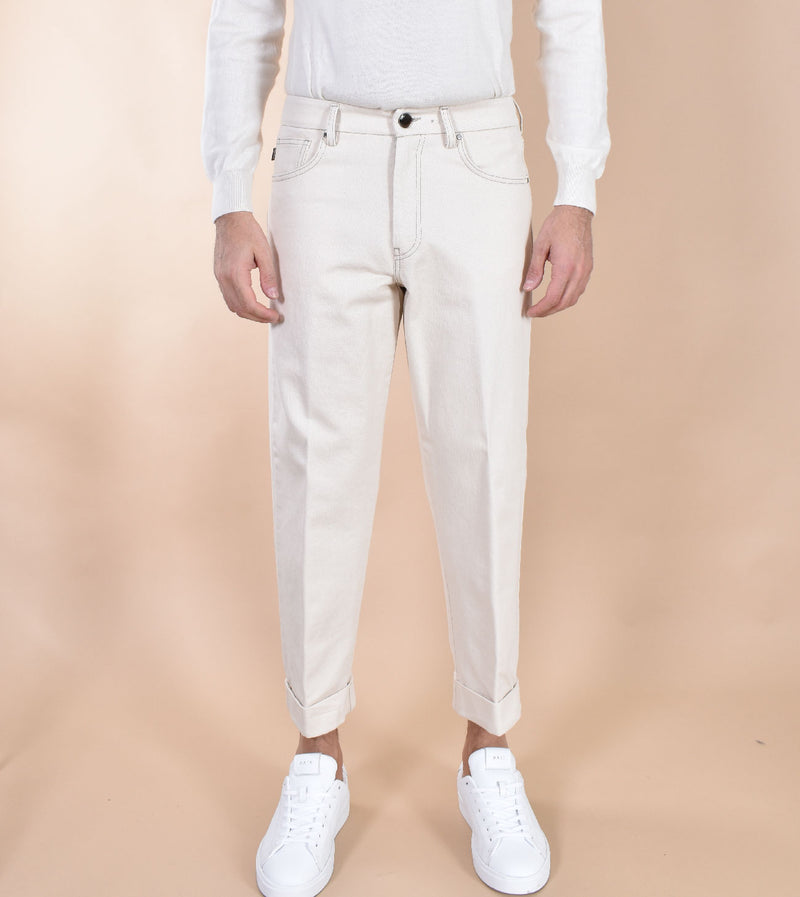 Pantalone jeans Berwich chiaia bianco 