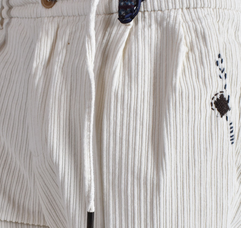 Pantalone BoB velluto Brian panna 