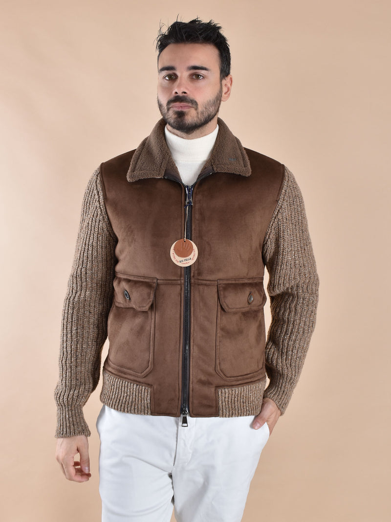 Giubbotto eco montone BoB PAGE maniche maglia 