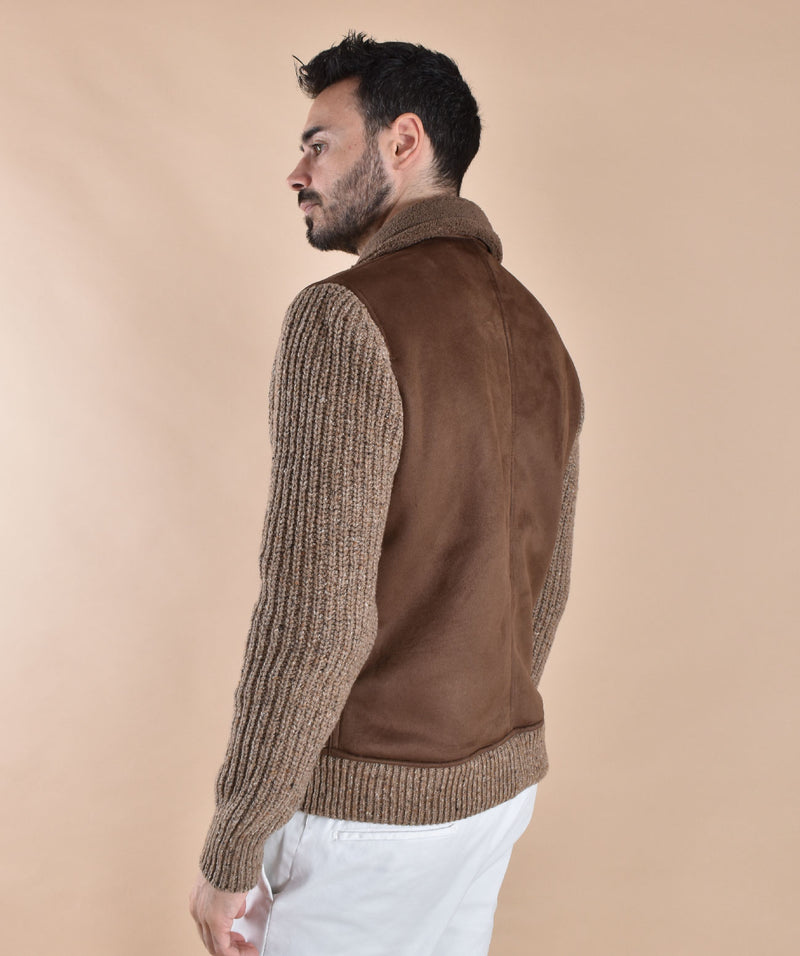 Giubbotto eco montone BoB PAGE maniche maglia 