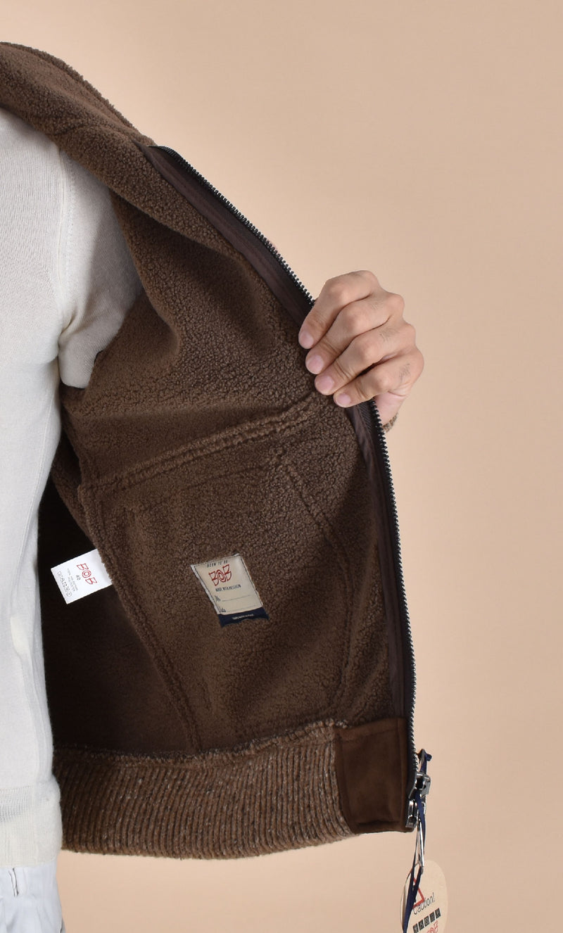 Giubbotto eco montone BoB PAGE maniche maglia 