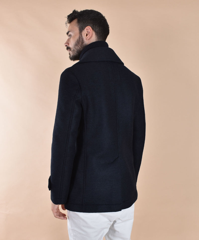 Cappotto BoB Simon doppiopetto pettorina blu 