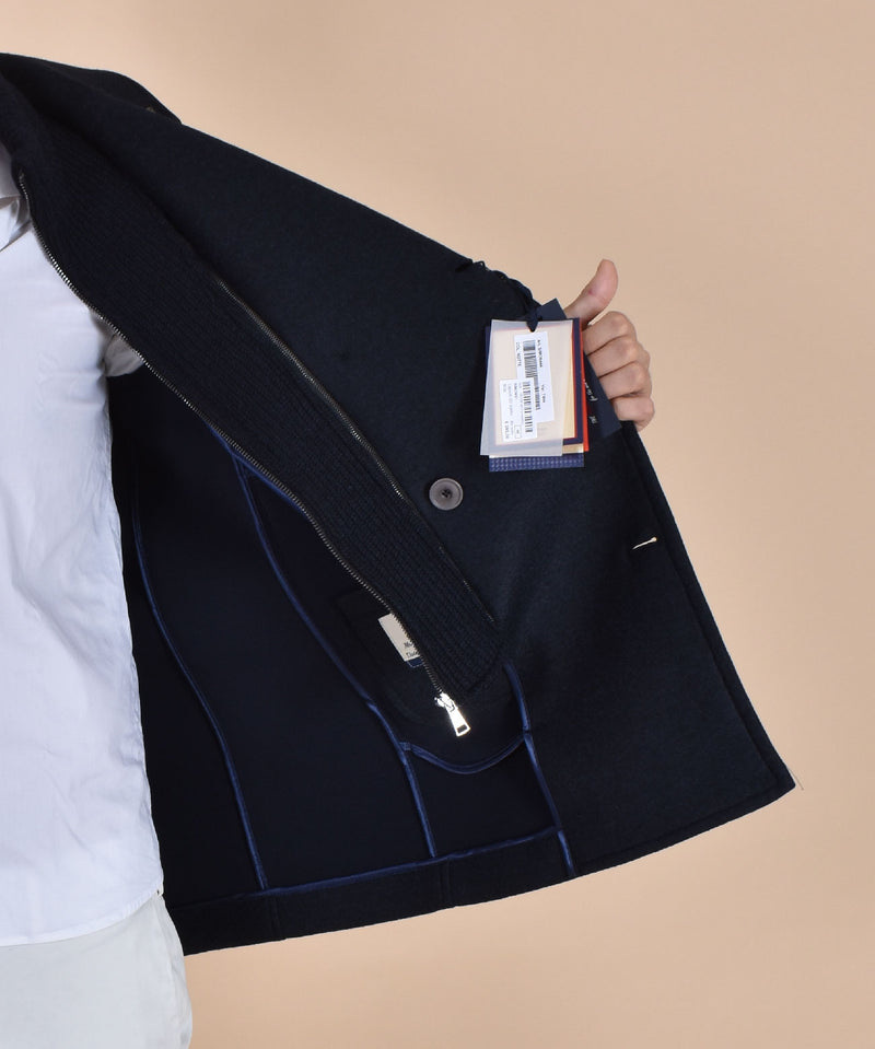 Cappotto BoB Simon doppiopetto pettorina blu 