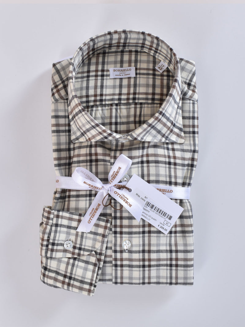 Camicia Borriello quadri verde 