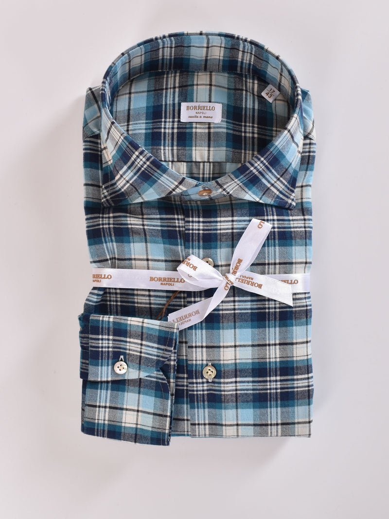 Camicia Borriello quadri blu 