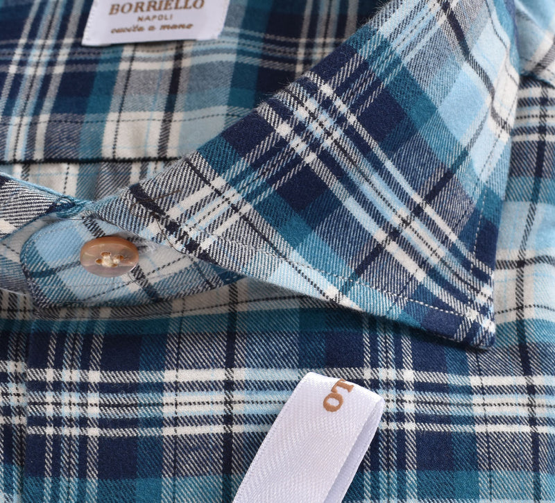 Camicia Borriello quadri blu 