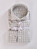 Camicia Borriello quadretti bianco grigio