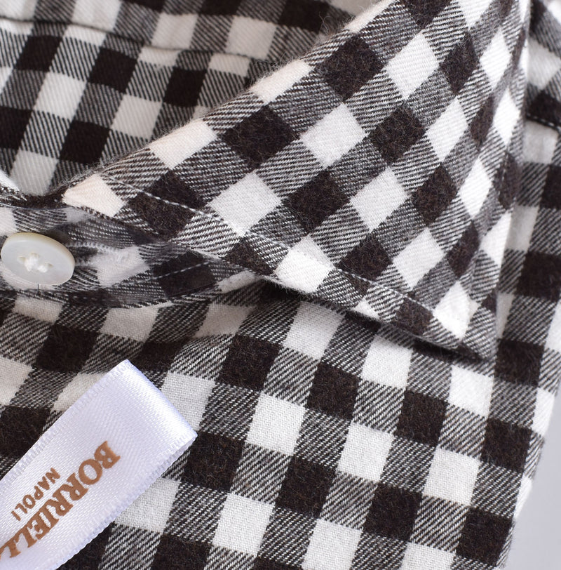 Camicia Borriello quadretti nero 