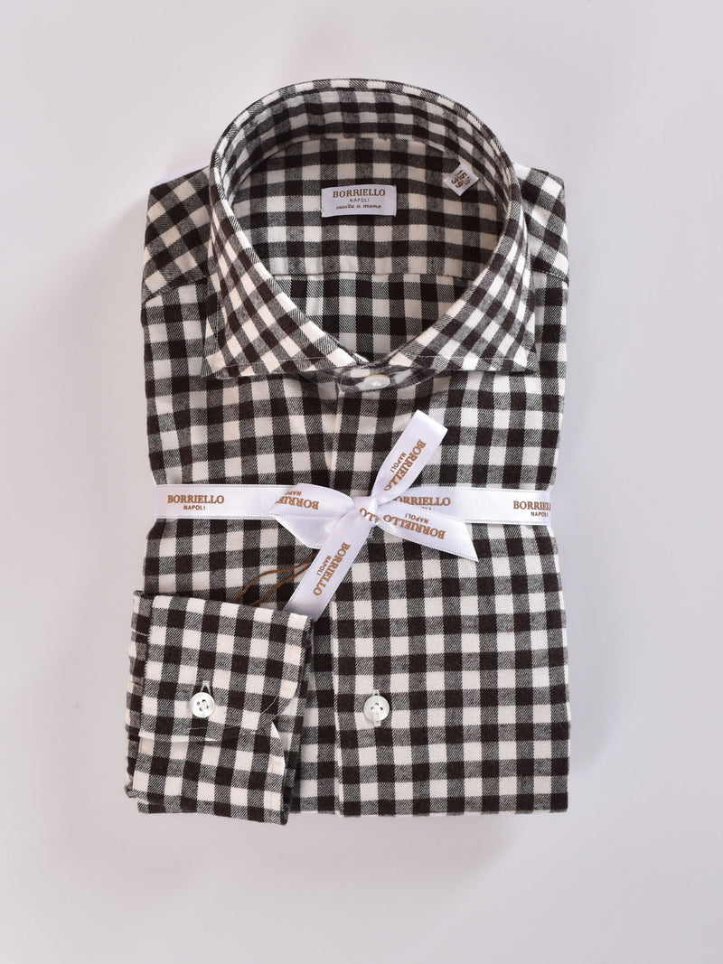 Camicia Borriello quadretti nero 