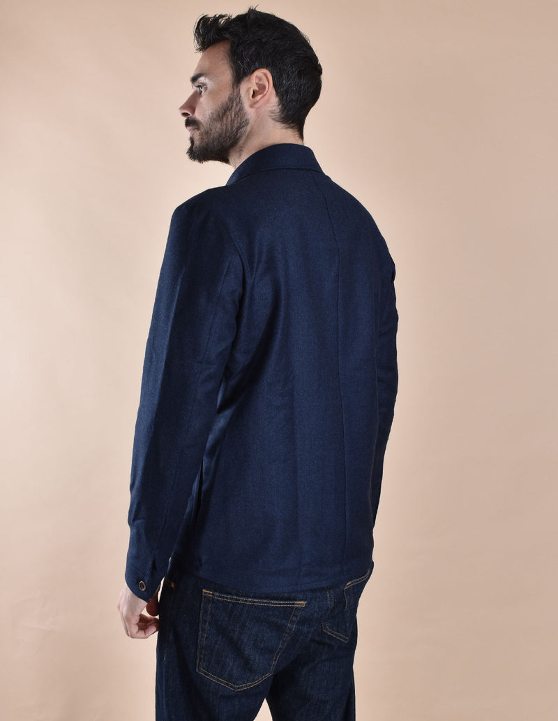Camicia Borriello  overshirt blu 