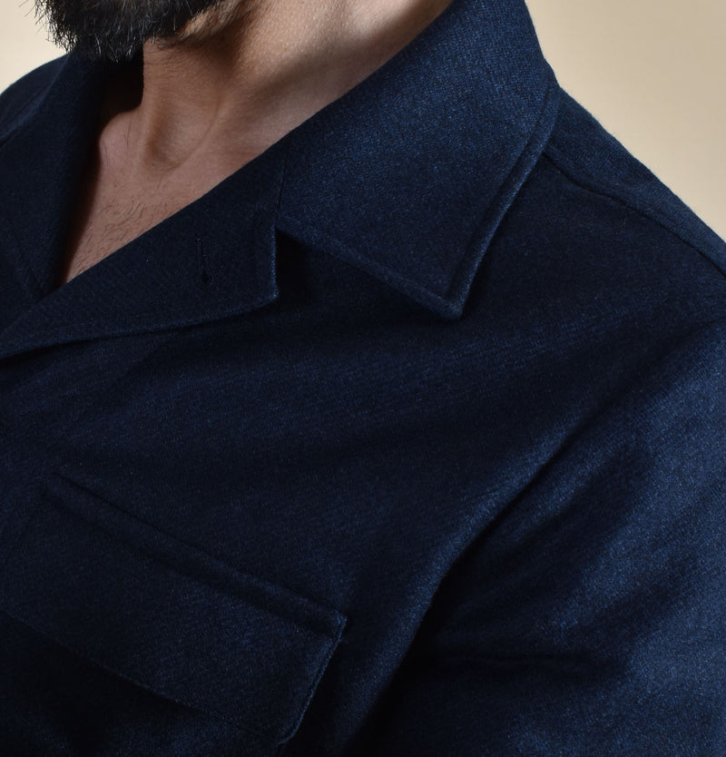 Camicia Borriello  overshirt blu 