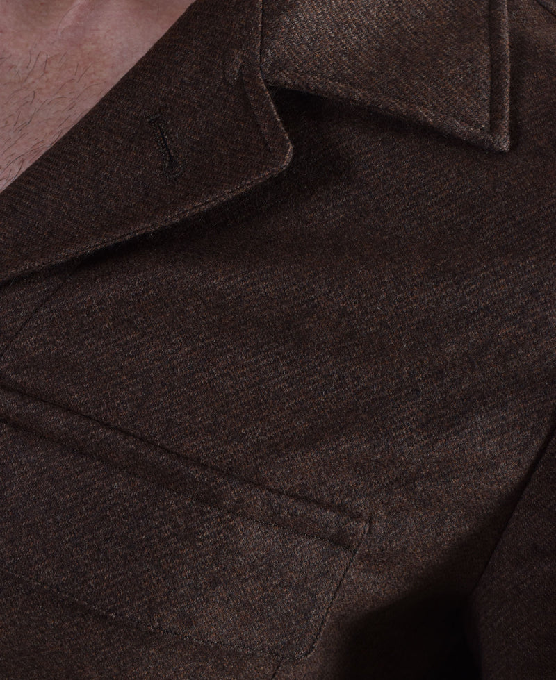 Camicia Borriello overshirt marrone 