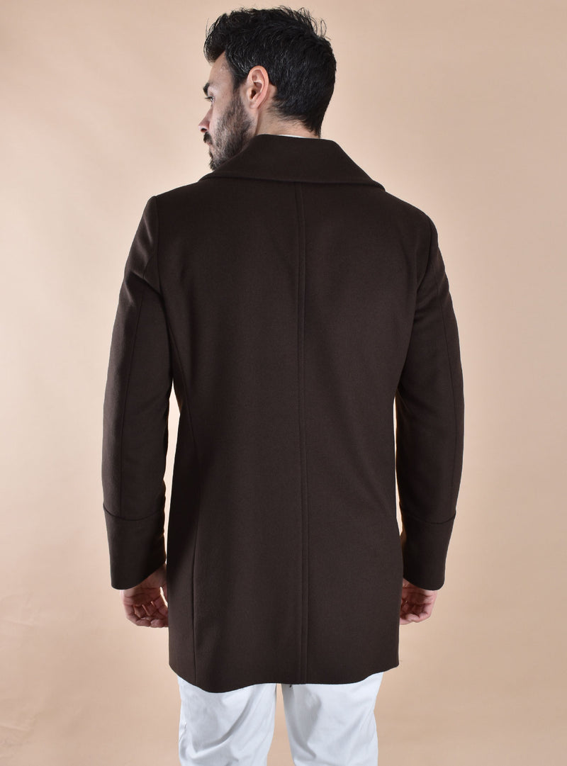 Cappotto Breras doppiopetto Algarvec marrone 