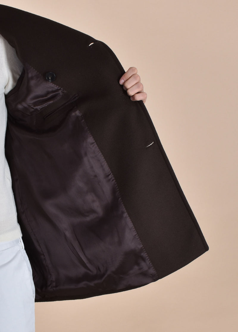 Cappotto Breras doppiopetto Algarvec marrone 