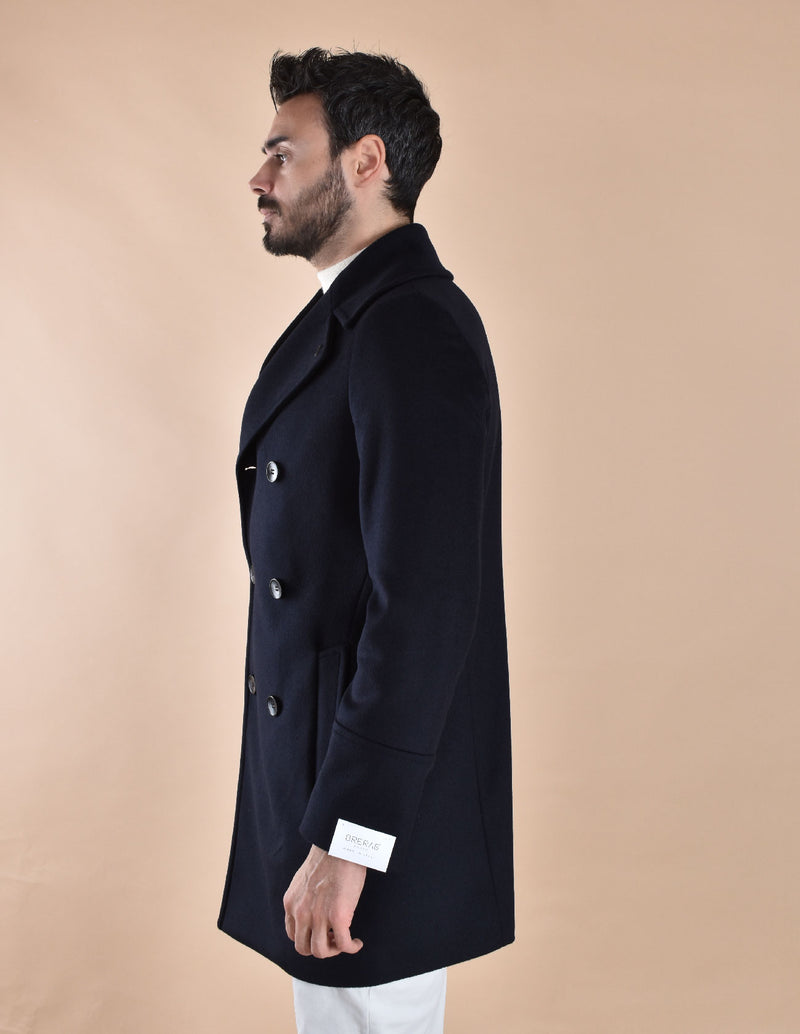 Cappotto Breras doppiopetto Algarvec blu 