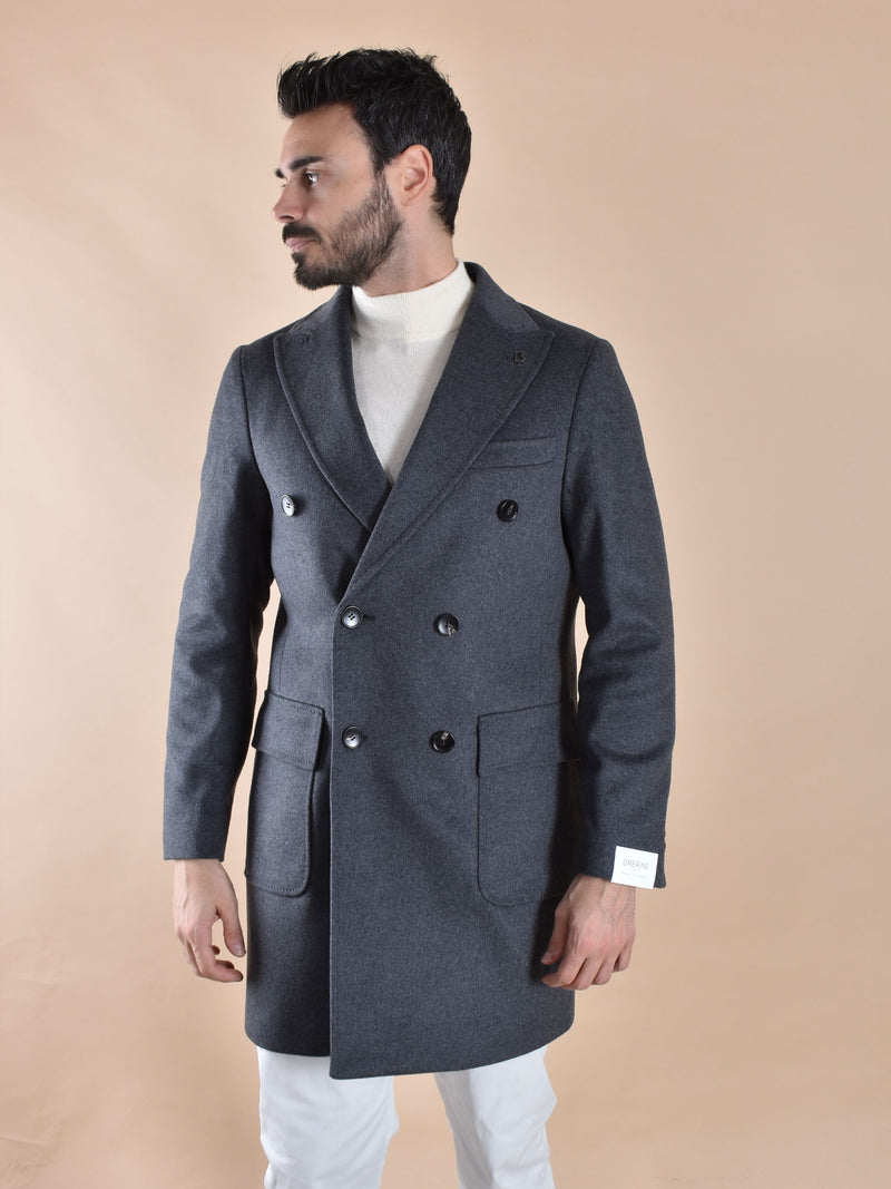 Cappotto Breras doppiopetto grigio antracite Lione 