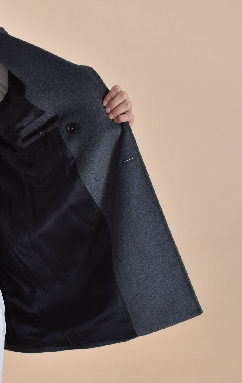 Cappotto Breras doppiopetto grigio antracite Lione 