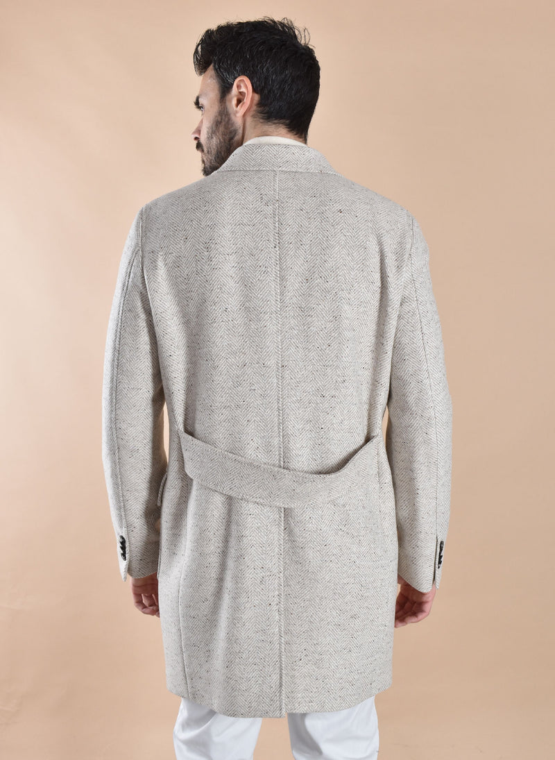 Cappotto Breras Lione spigato beige 