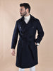 Cappotto Breras doppiopetto cintura lungo Porto blu