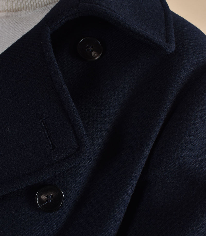 Cappotto Breras doppiopetto cintura lungo Porto blu 