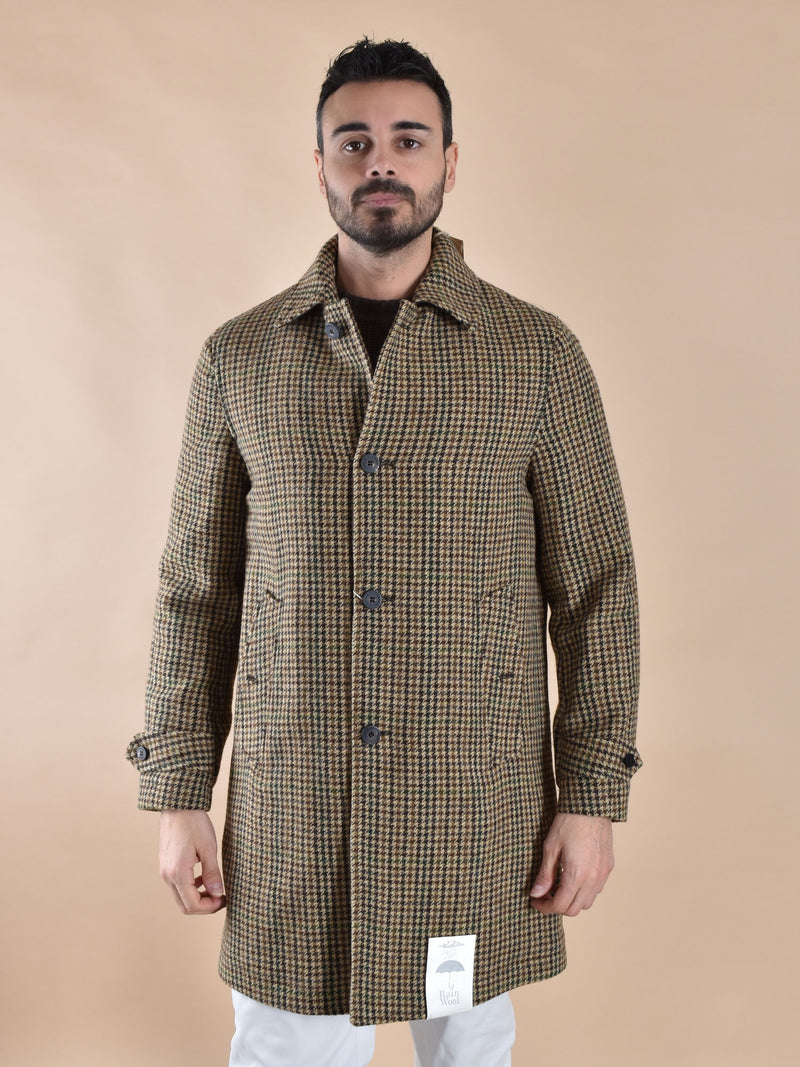 Cappotto Camplin reglan overcoat pied de poule 