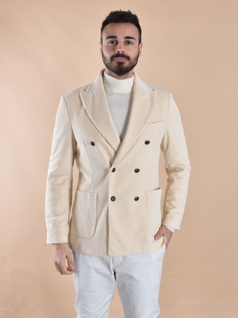 Giacca CIrcolo 1901 velluto bianco panna 