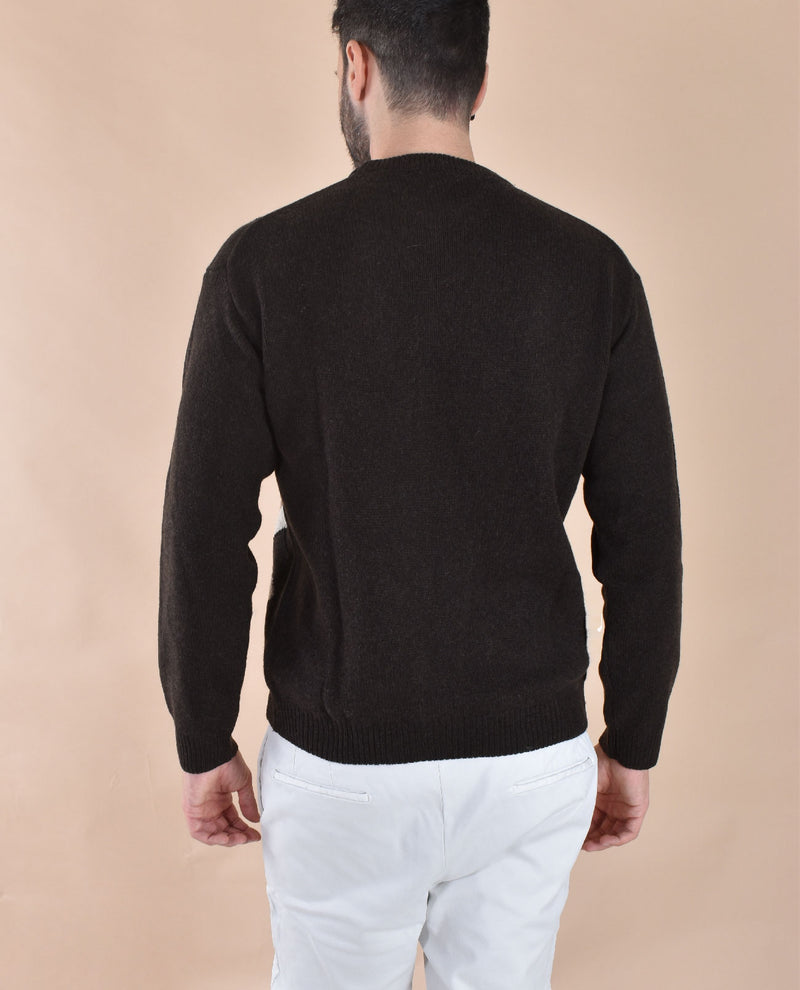 Maglia Daniele Fiesoli rombi marrone 