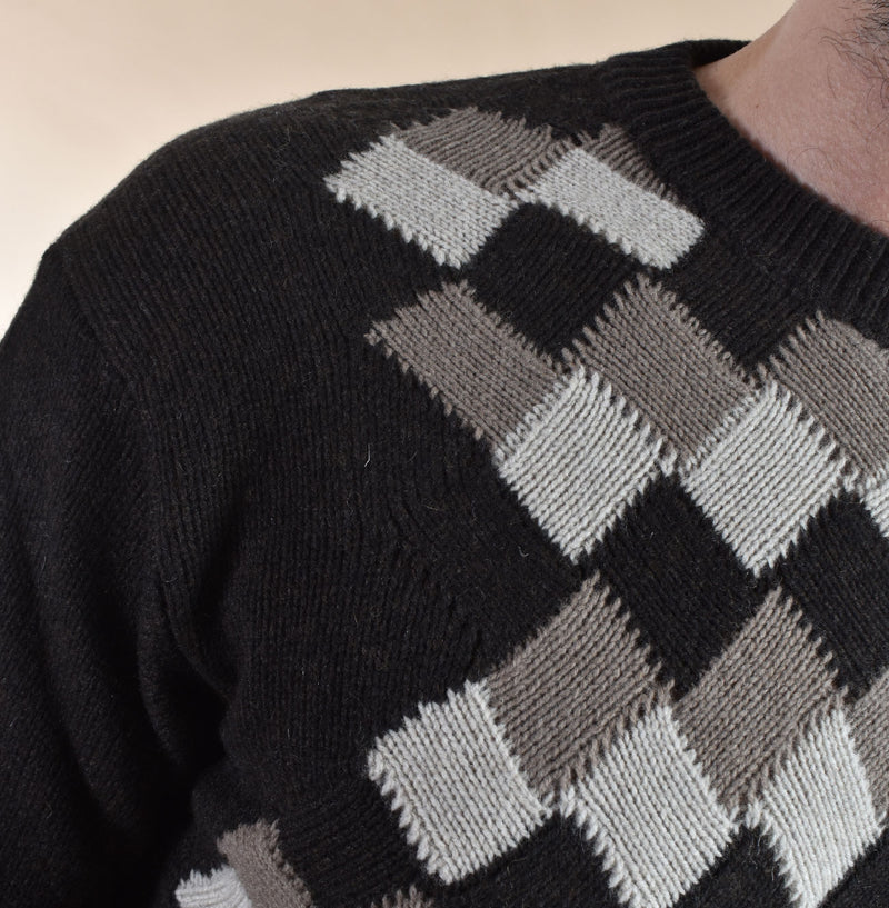 Maglia Daniele Fiesoli rombi marrone 