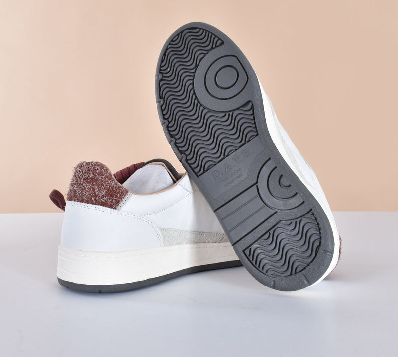 Sneakers DATE Court bianco bordeaux 