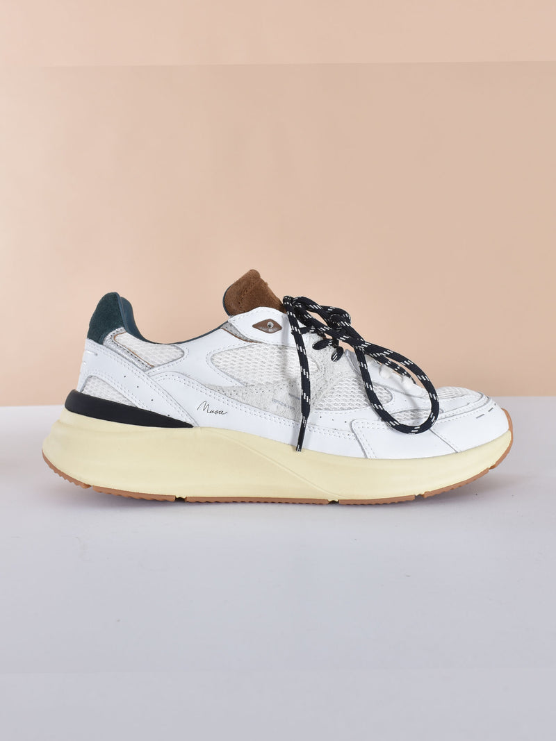 Sneakers DATE Musa bianco verde 