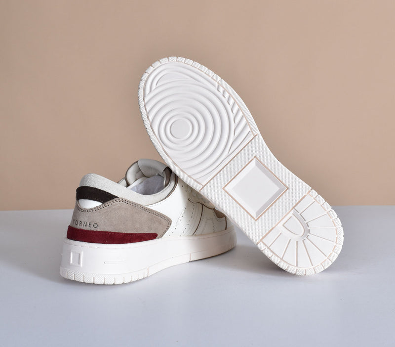 Sneakers DATE Torneo Colored bianco bordeaux 
