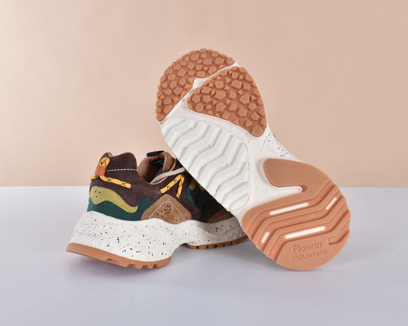Sneakers Flower Mountain Yamabushi dark brown green 