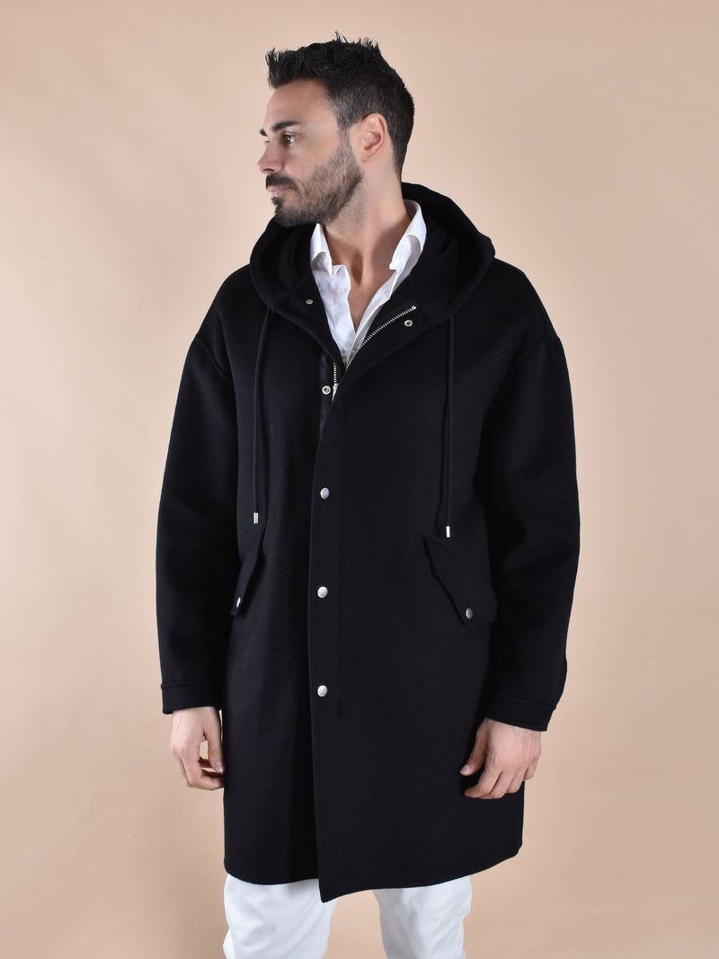 Parka Galà Luxury Denzel nero oversize 