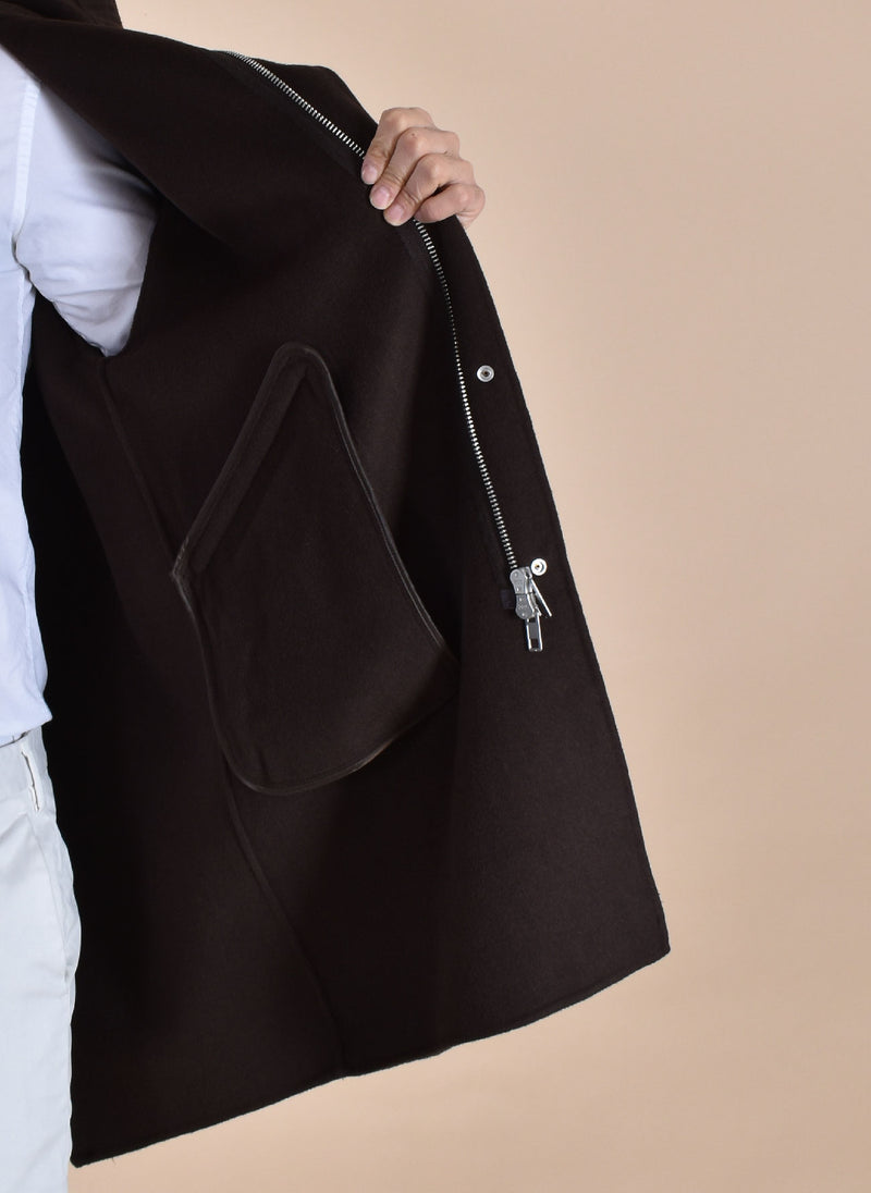Parka Galà Luxury Denzel marrone  oversize 