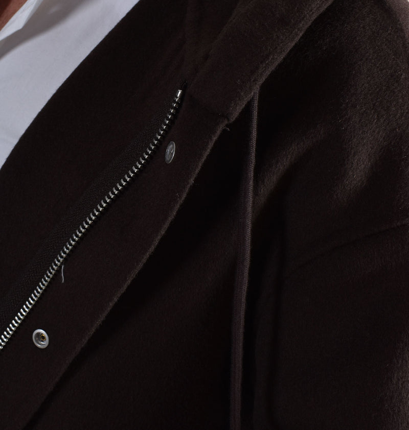 Parka Galà Luxury Denzel marrone  oversize 