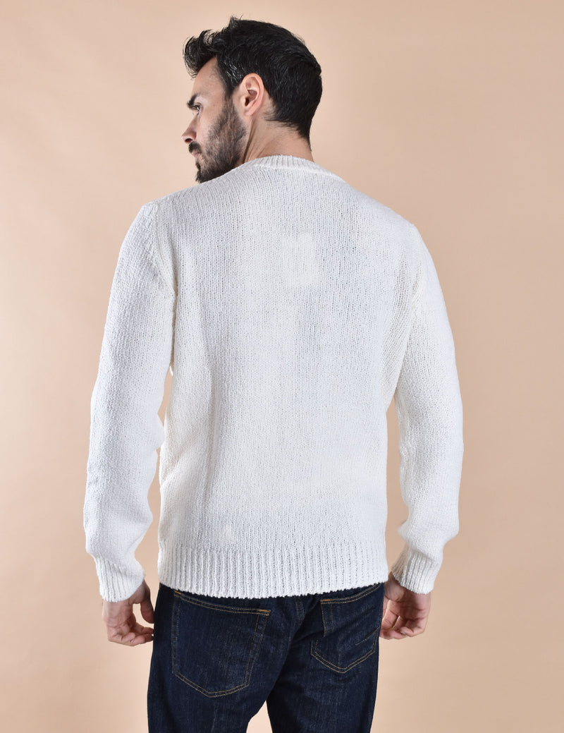 Maglia Gran Sasso girocollo bianca 
