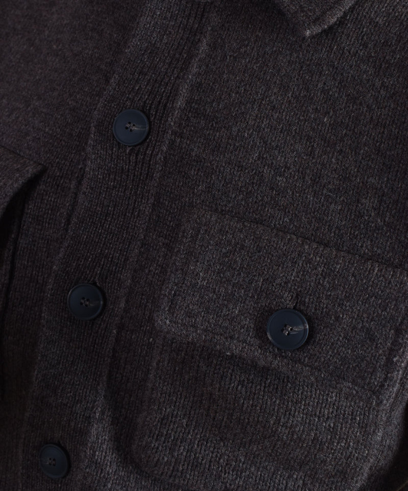 Cardigan camicia Gran Sasso super geelong marrone 