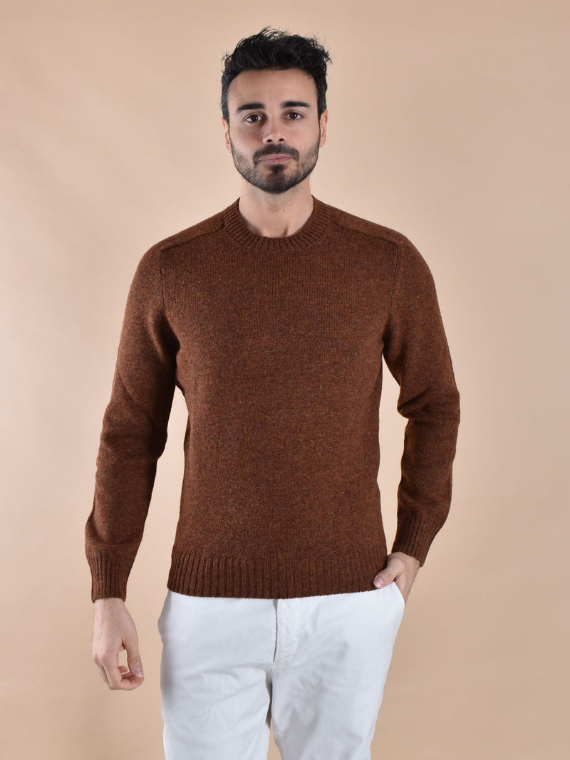 Maglia Gran Sasso Shetland mattone 
