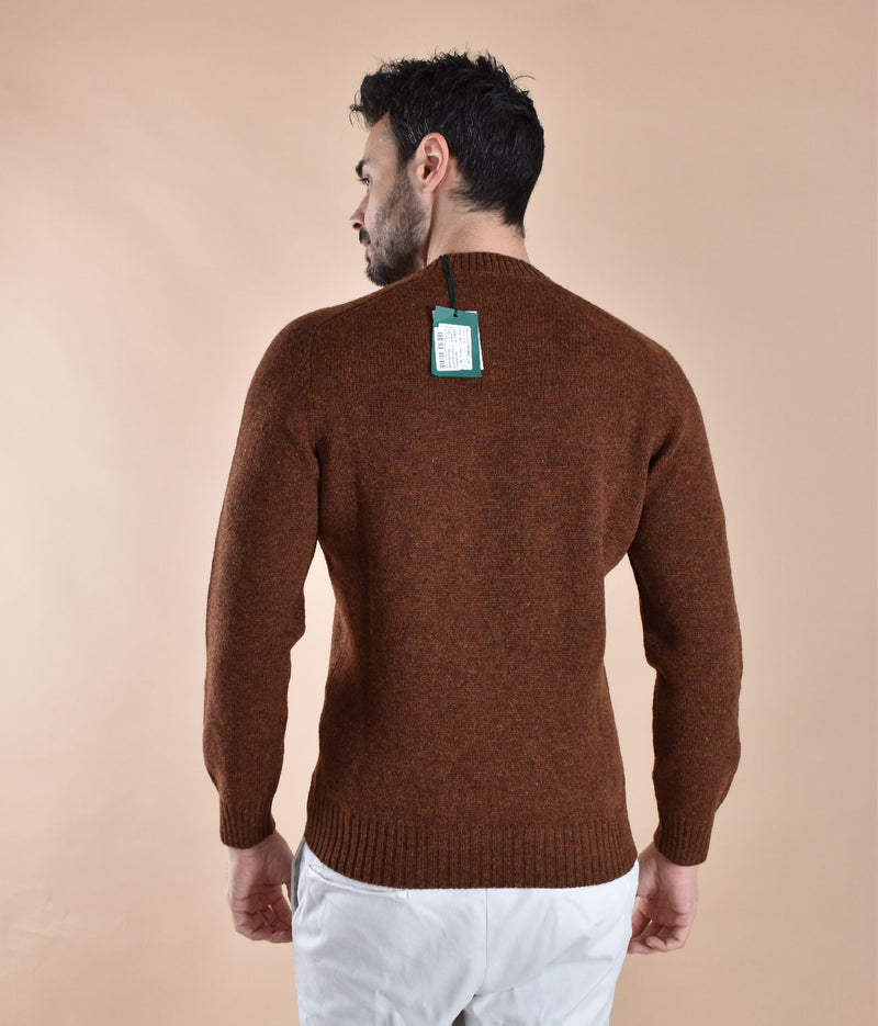Maglia Gran Sasso Shetland mattone 