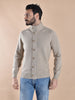 Cardigan Gran Sasso collo alto super geelong beige