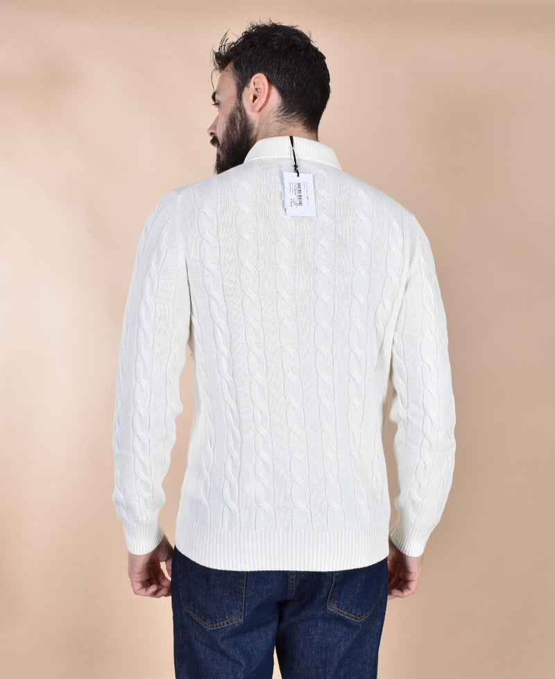 Polo Gran Sasso cashmere lana panna traccia 