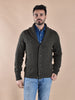 Cardigan Gran Sasso Shetland verde sciallato