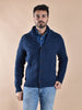 Cardigan Gran Sasso Shetland blu sciallato