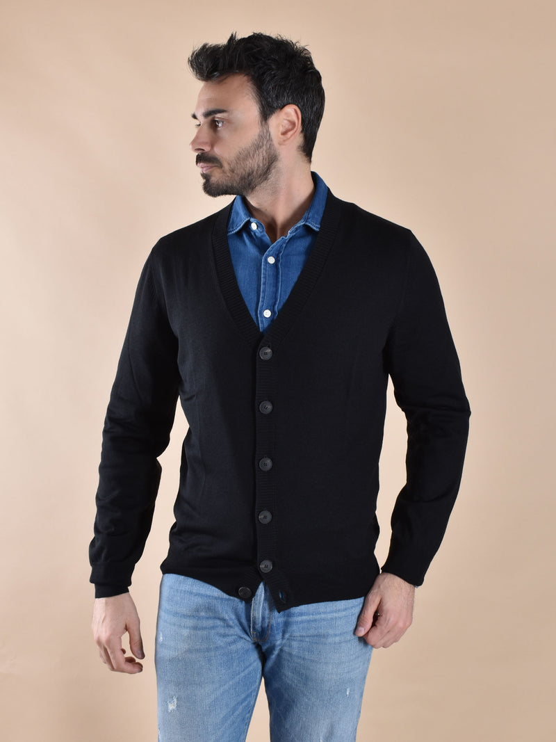 Cardigan Gran Sasso Athleisure nero 