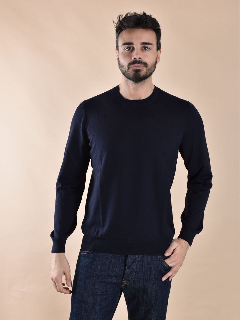 Maglia Gran Sasso girocollo Athleisure blu 